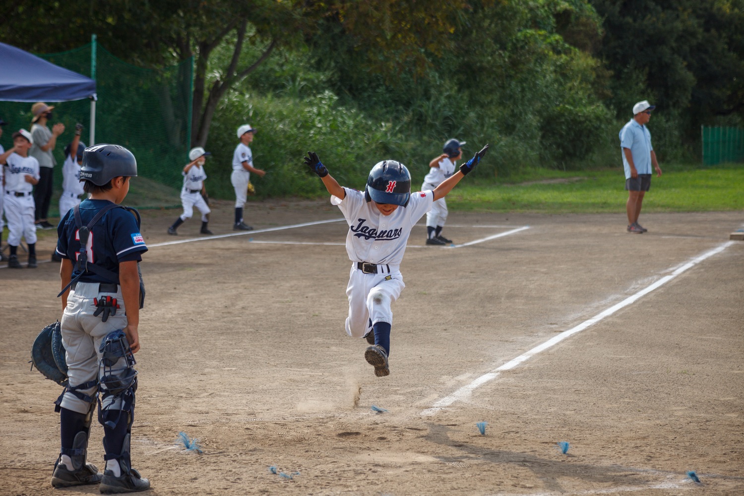 親睦リーグ試合でのひとこま